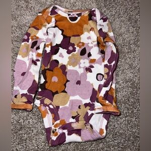 Carter's Floral Long Sleeve Bodysuit - Purple, Orange, White